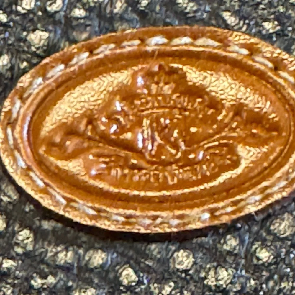 Vintage Blue and Tan Pebblesd Leather Crossbody Bag - Picture 2 of 15